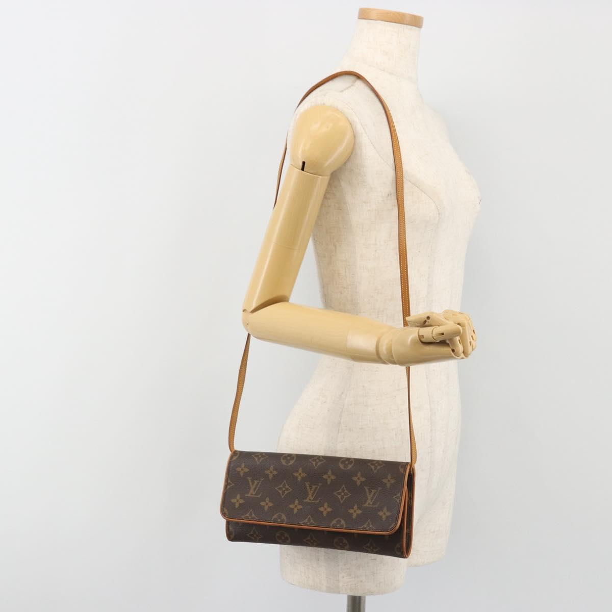 LOUIS VUITTON Monogram Pochette Twin GM Shoulder Bag M51852 LV Auth ka5183