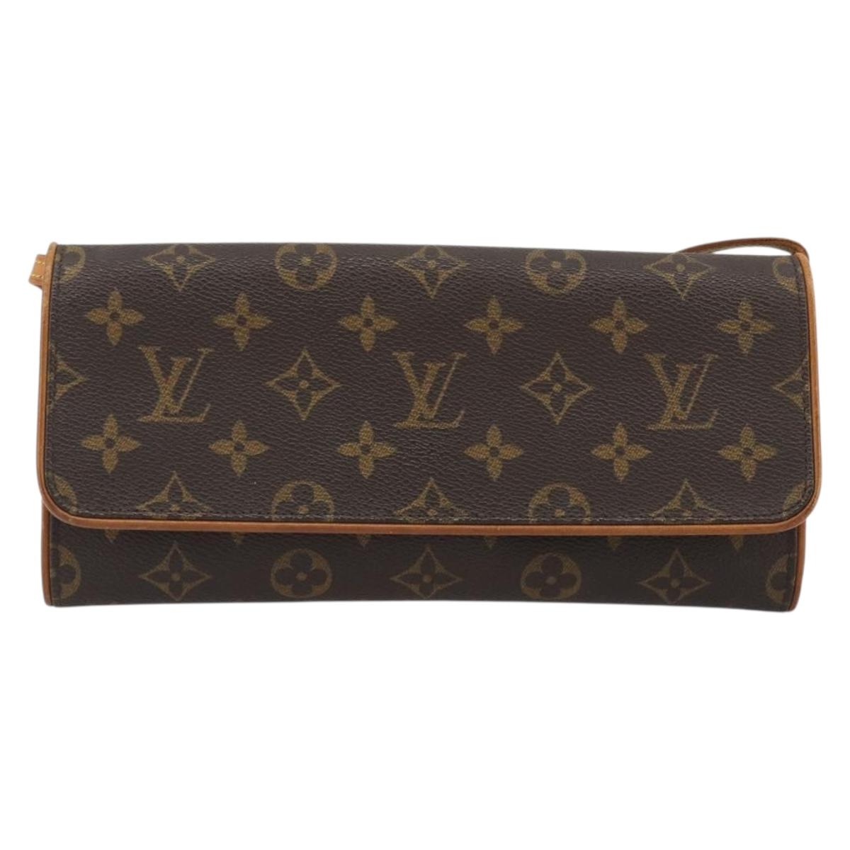 LOUIS VUITTON Monogram Pochette Twin GM Shoulder Bag M51852 LV Auth ka5183