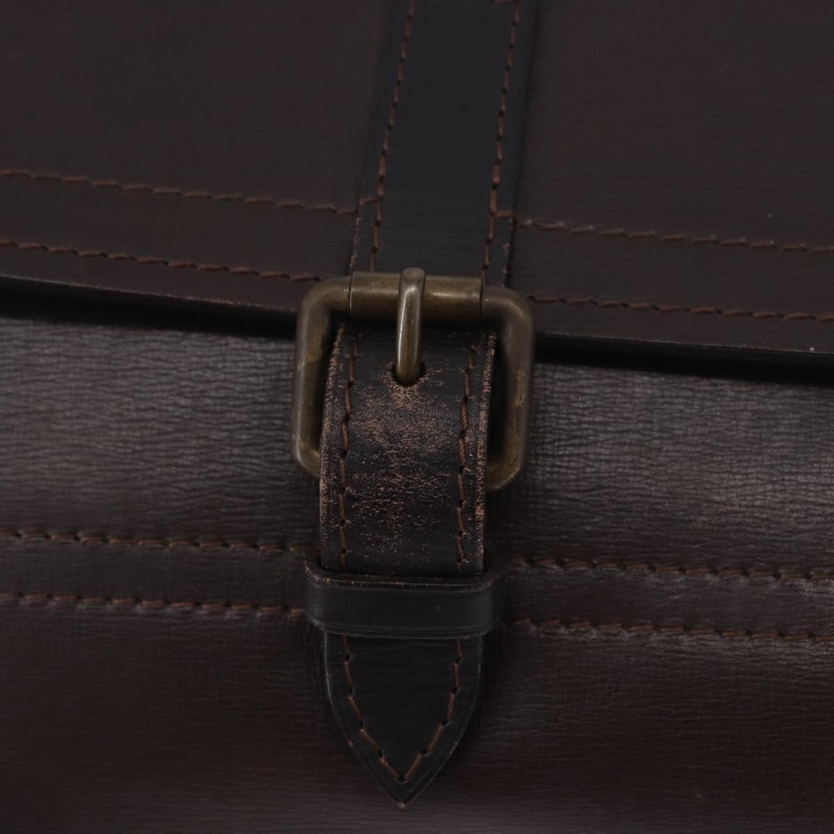 LOUIS VUITTON Utah Ohama Shoulder Bag Leather Brown M92994 LV Auth ka5184