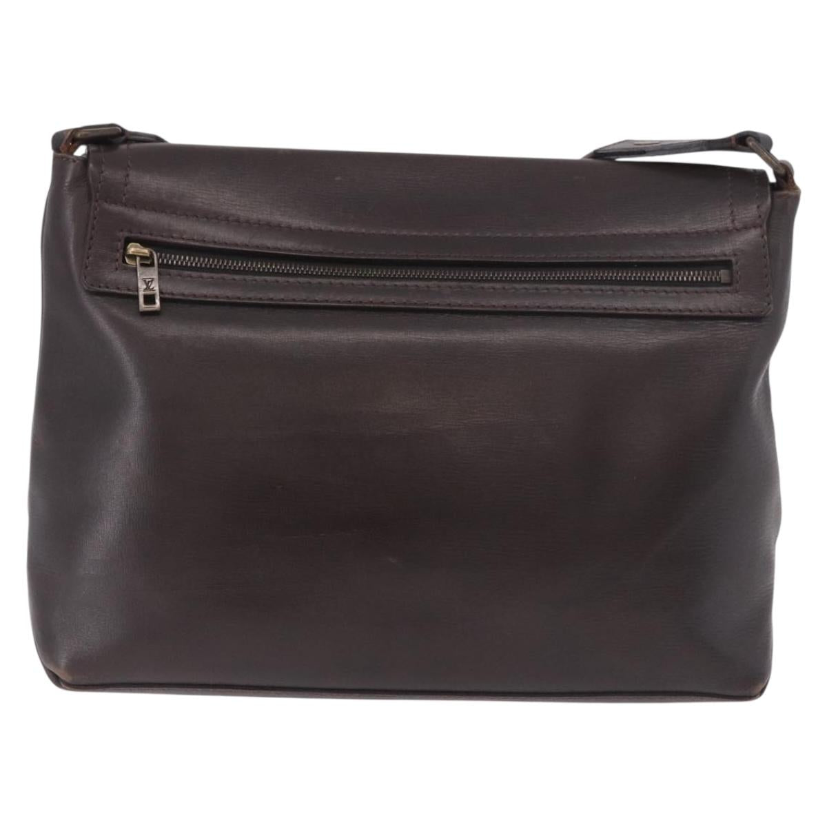 LOUIS VUITTON Utah Ohama Shoulder Bag Leather Brown M92994 LV Auth ka5184