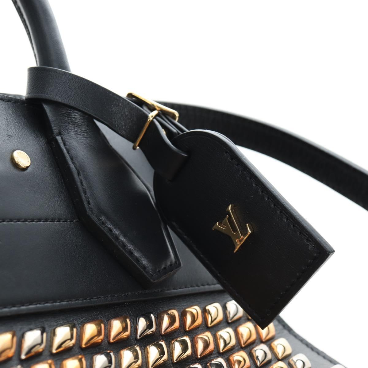 LOUIS VUITTON City Steamer PM Hand Bag Calf Skin Black M51021 LV Auth ka5186SV