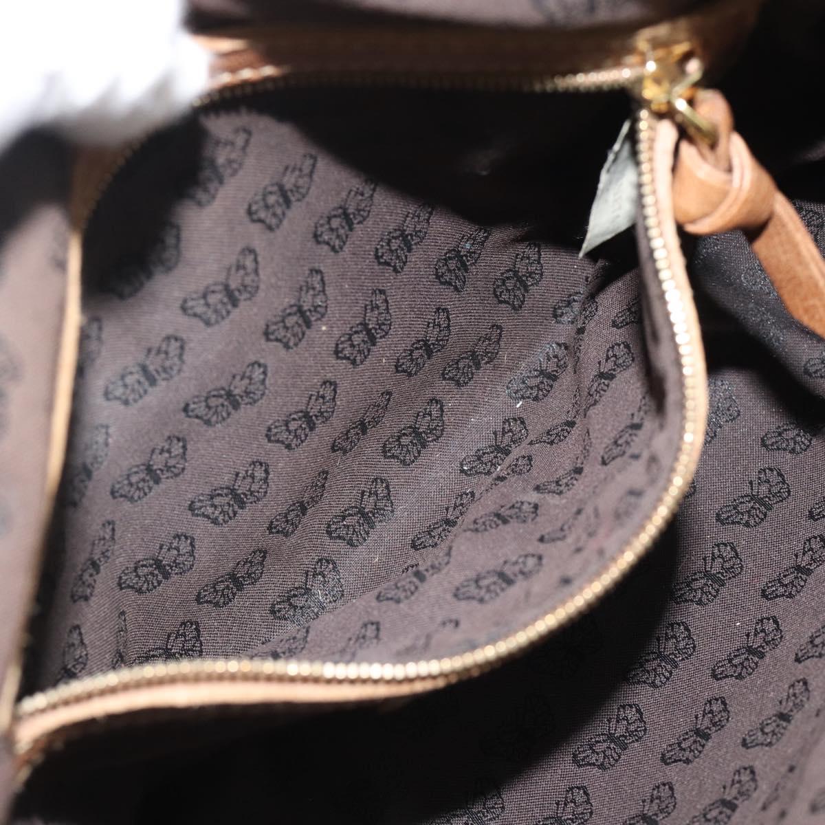 BOTTEGA VENETA INTRECCIATO Shoulder Bag Leather Outlet Brown Gold Auth ka5188A