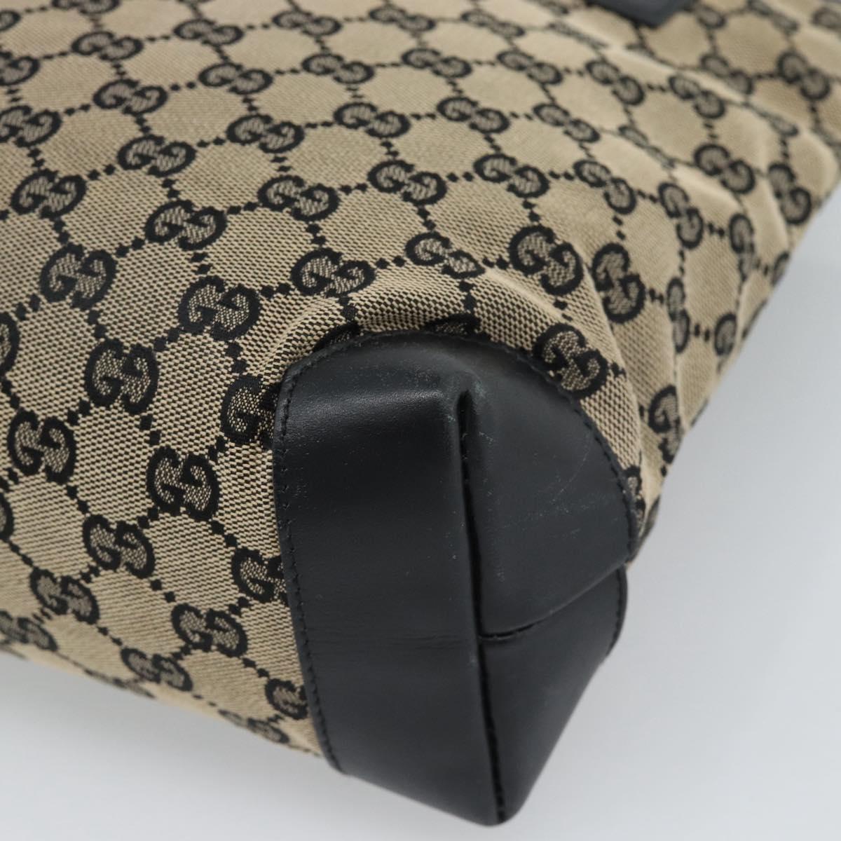 GUCCI GG Canvas Tote Bag Black 019 0402 Auth ka5189