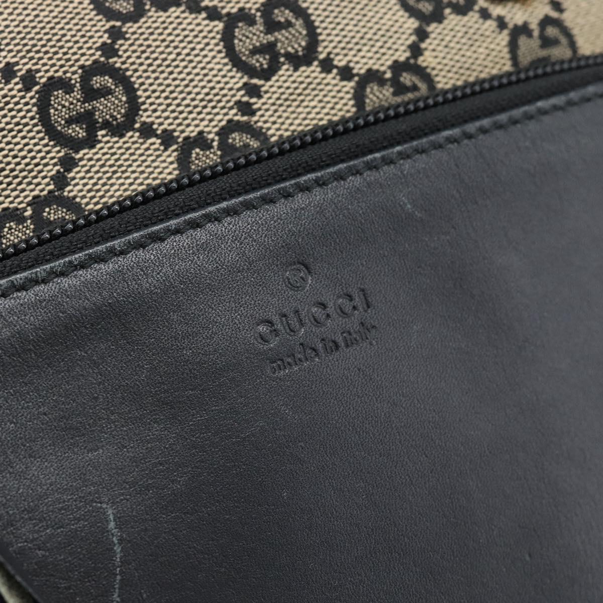GUCCI GG Canvas Tote Bag Black 019 0402 Auth ka5189