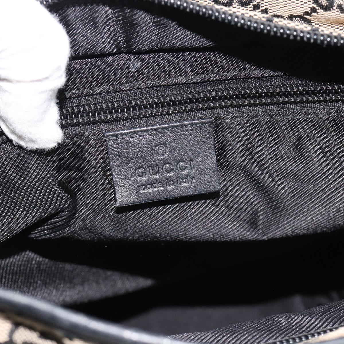 GUCCI GG Canvas Tote Bag Black 019 0402 Auth ka5189