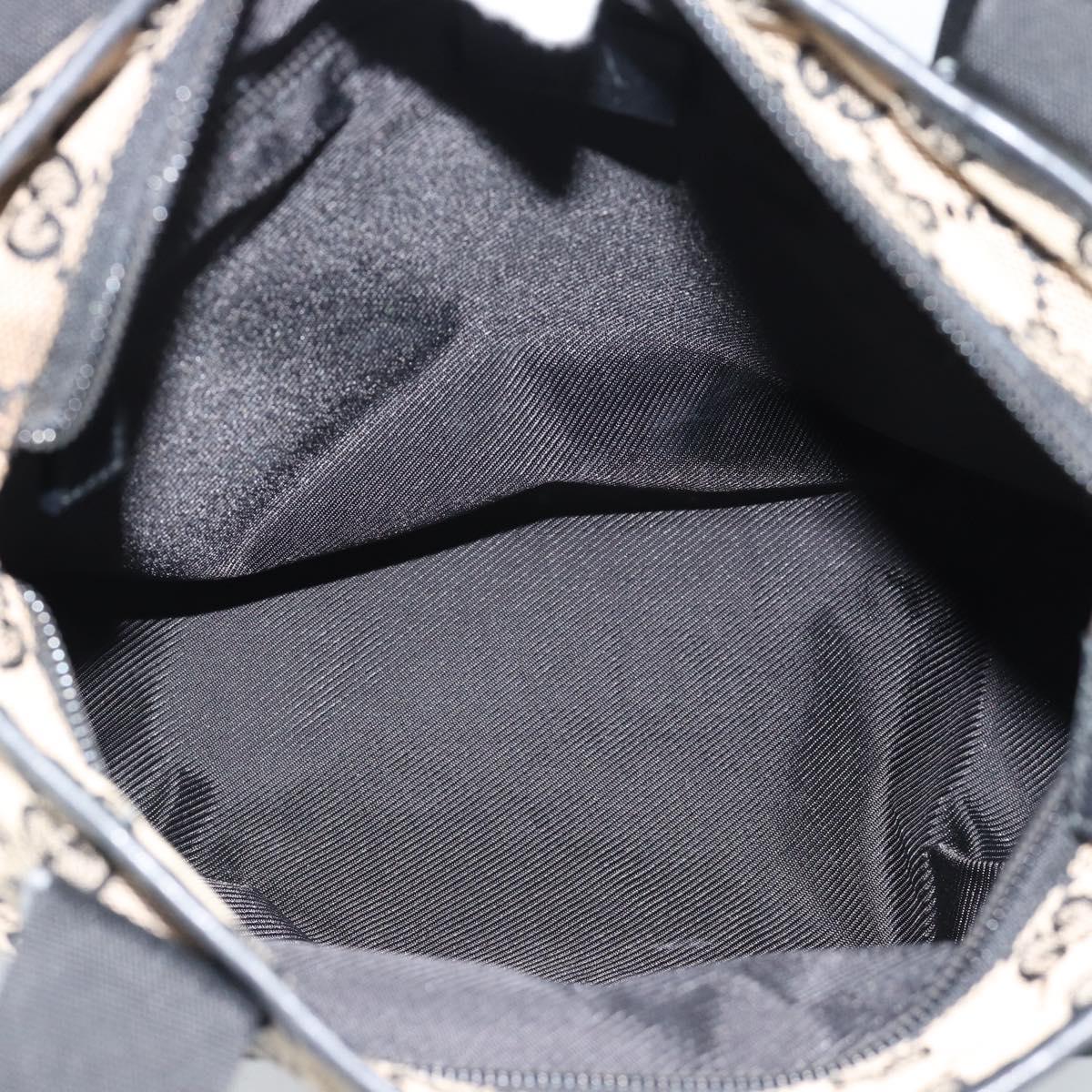GUCCI GG Canvas Tote Bag Black 019 0402 Auth ka5189