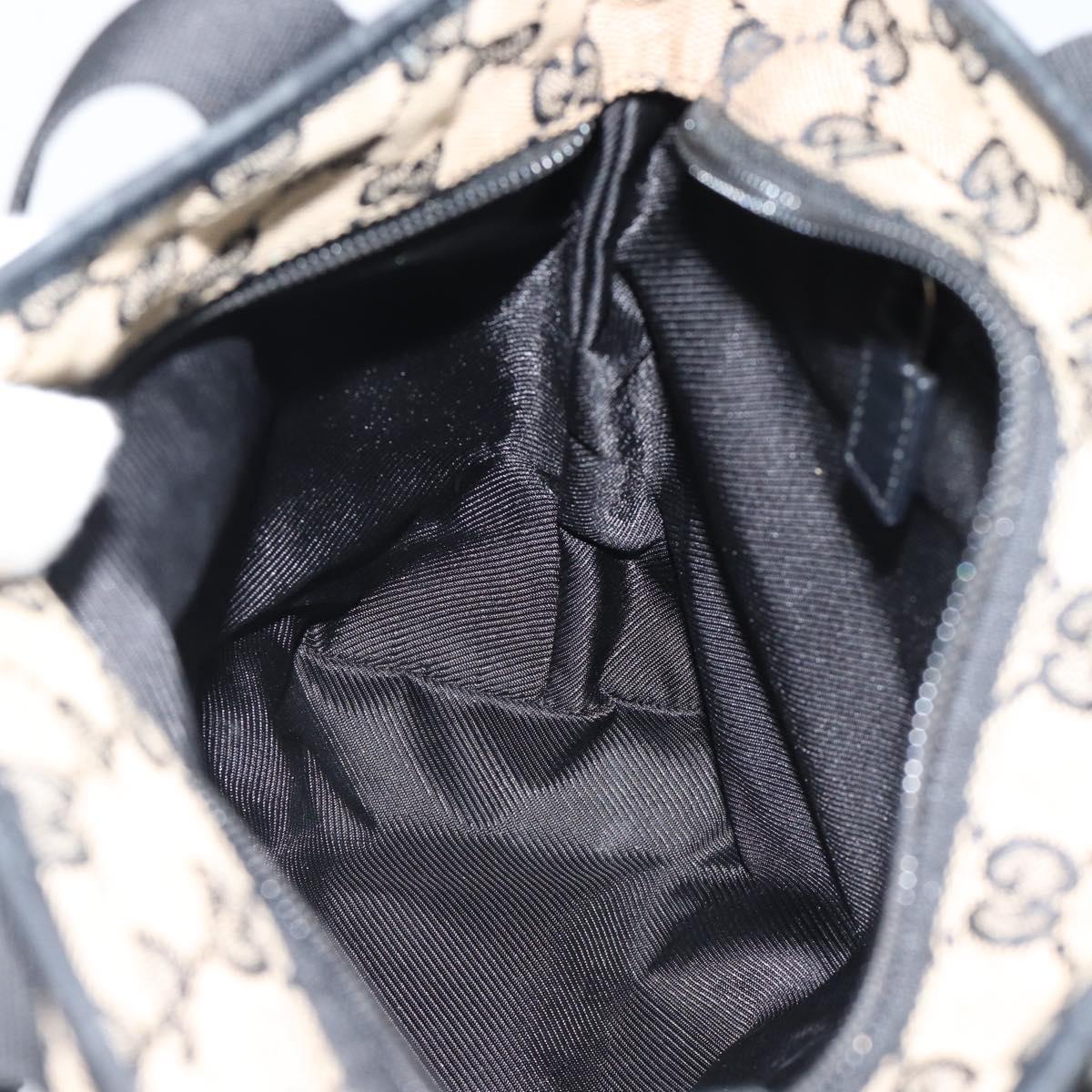 GUCCI GG Canvas Tote Bag Black 019 0402 Auth ka5189