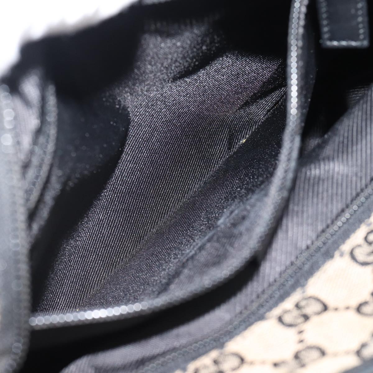 GUCCI GG Canvas Tote Bag Black 019 0402 Auth ka5189
