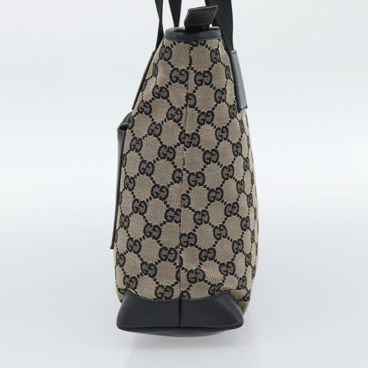 GUCCI GG Canvas Tote Bag Black 019 0402 Auth ka5189