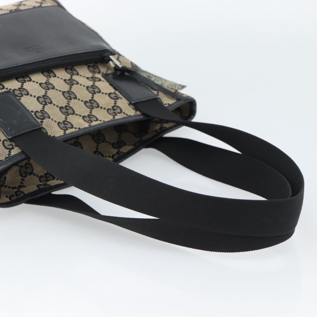 GUCCI GG Canvas Tote Bag Black 019 0402 Auth ka5189