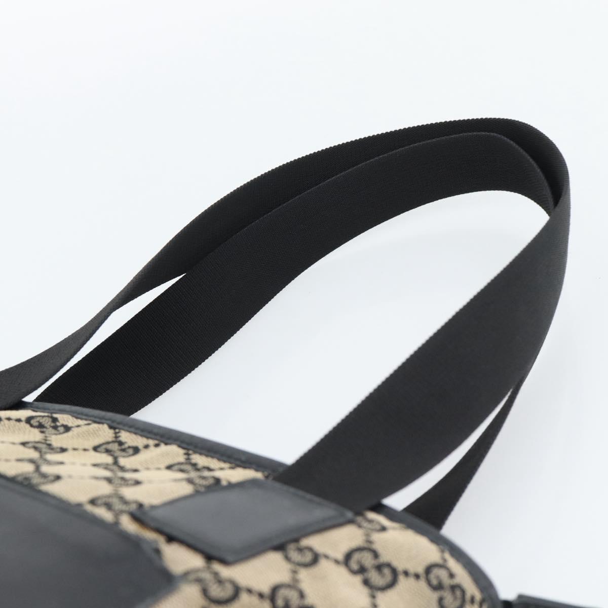 GUCCI GG Canvas Tote Bag Black 019 0402 Auth ka5189