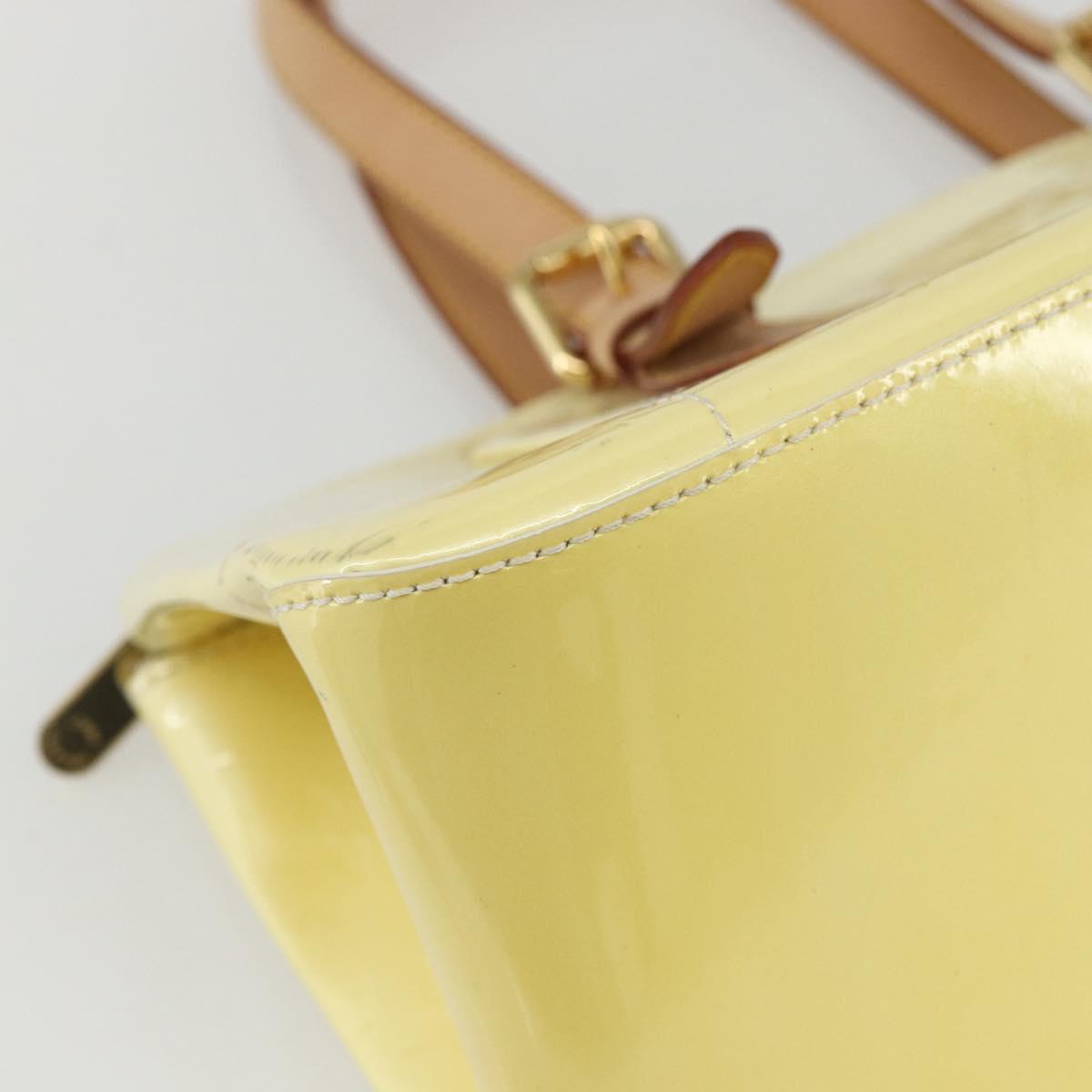 LOUIS VUITTON Monogram Vernis Rosewood Avenue Hand Bag Perle M93508 Auth ka519