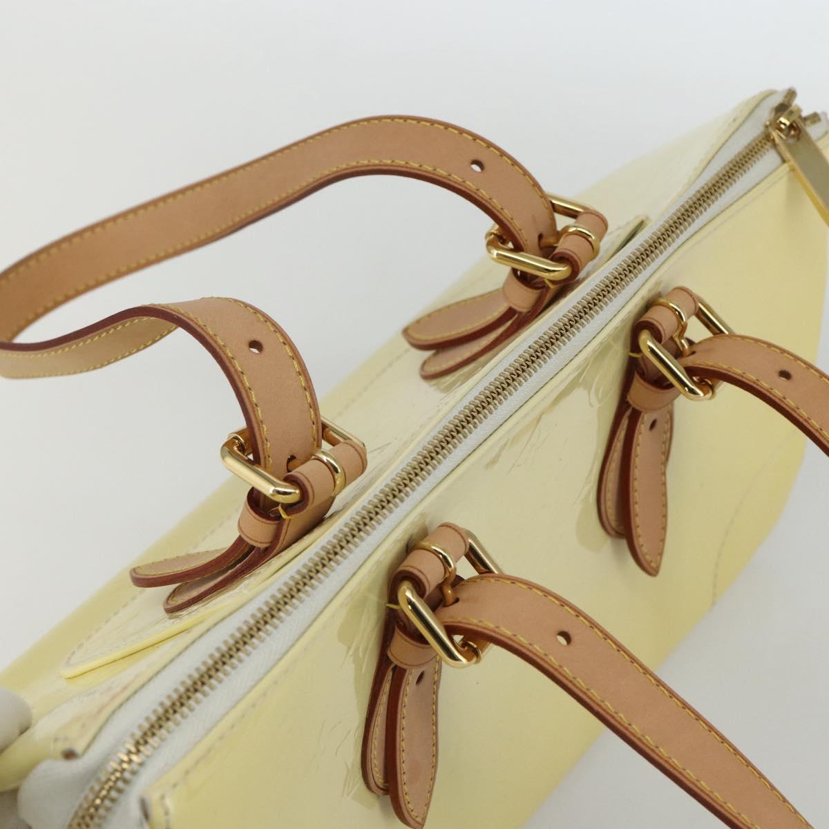 LOUIS VUITTON Monogram Vernis Rosewood Avenue Hand Bag Perle M93508 Auth ka519