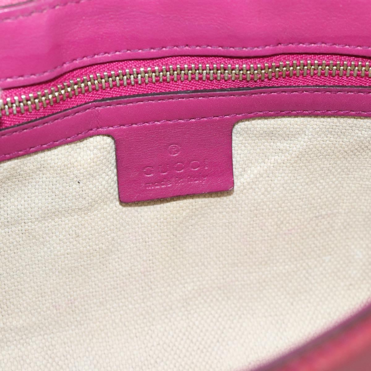 GUCCI Chain Soho Shoulder Bag Patent Pink Gold 336752 Auth ka5192