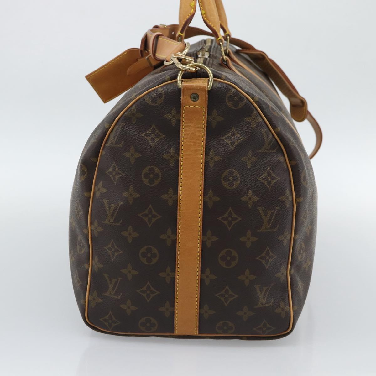 LOUIS VUITTON Monogram Keepall Bandouliere 50 Boston Bag M41416 LV Auth ka5198A
