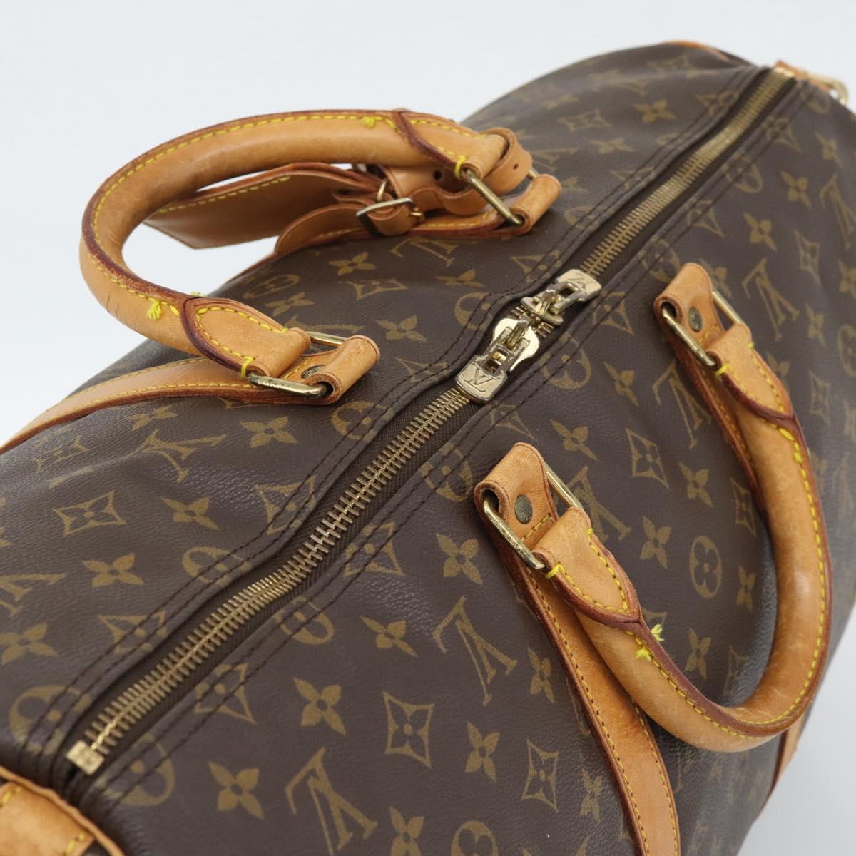LOUIS VUITTON Monogram Keepall Bandouliere 50 Boston Bag M41416 LV Auth ka5198A
