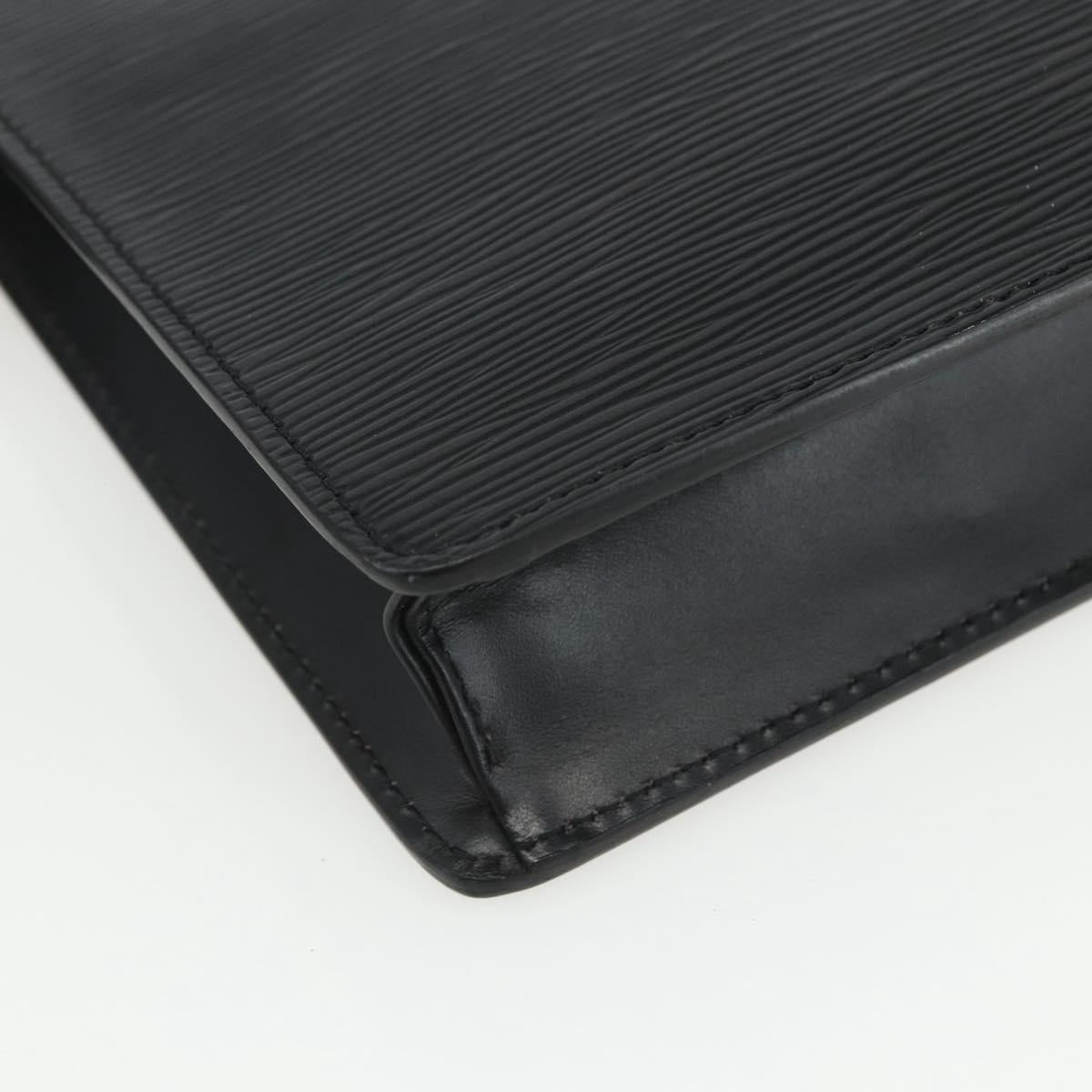 LOUIS VUITTON Epi Pochette Homme Clutch Bag Black M52522 LV Auth ka520