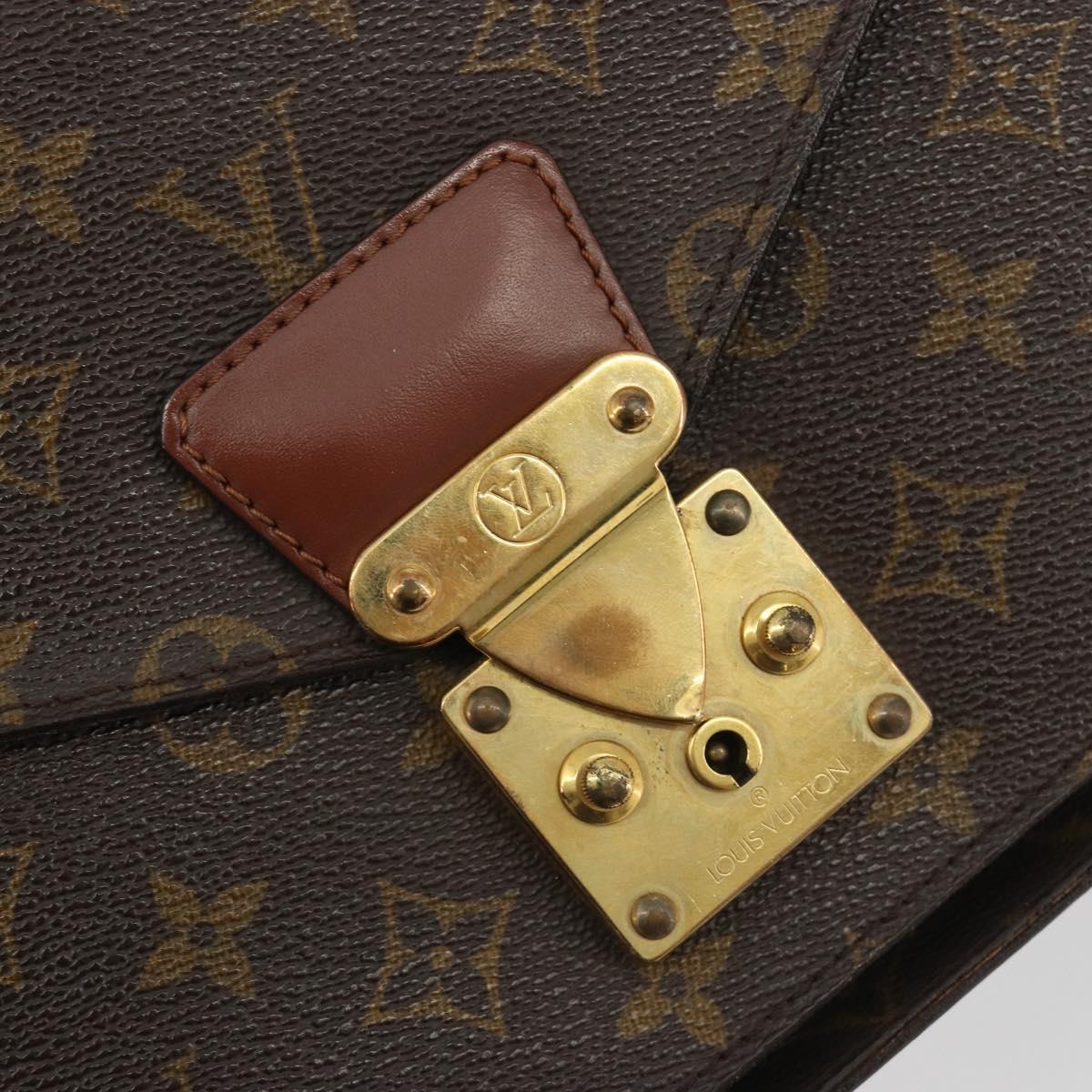 LOUIS VUITTON Monogram Monceau 28 Hand Bag M51185 LV Auth ka5201