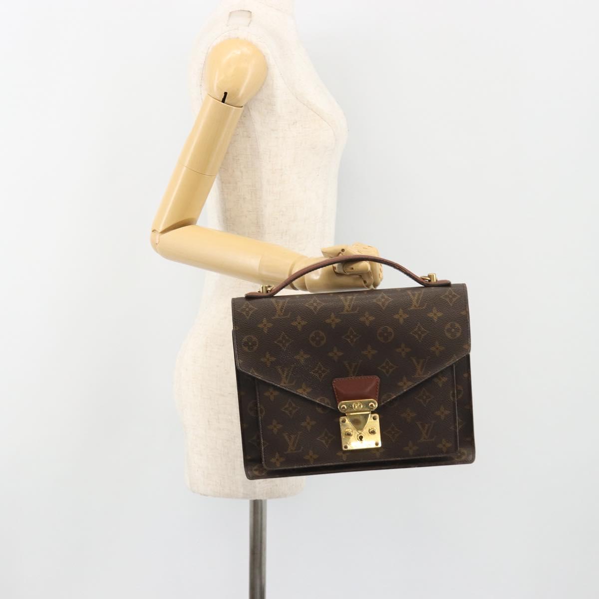 LOUIS VUITTON Monogram Monceau 28 Hand Bag M51185 LV Auth ka5201
