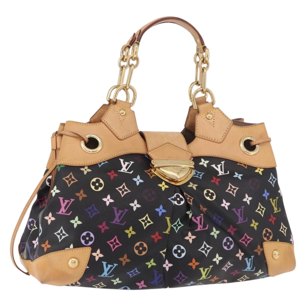 LOUIS VUITTON Monogram Multicolor Ursula Tote Bag Black M40124 LV Auth ka5202V