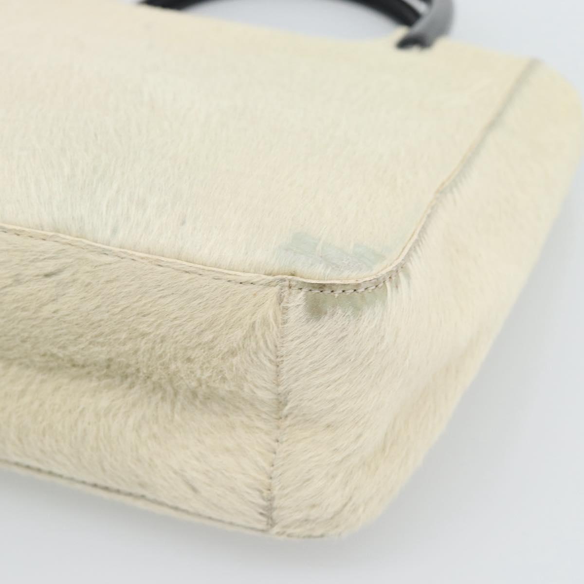 PRADA Hand Bag Harako Leather Beige Auth ka5203