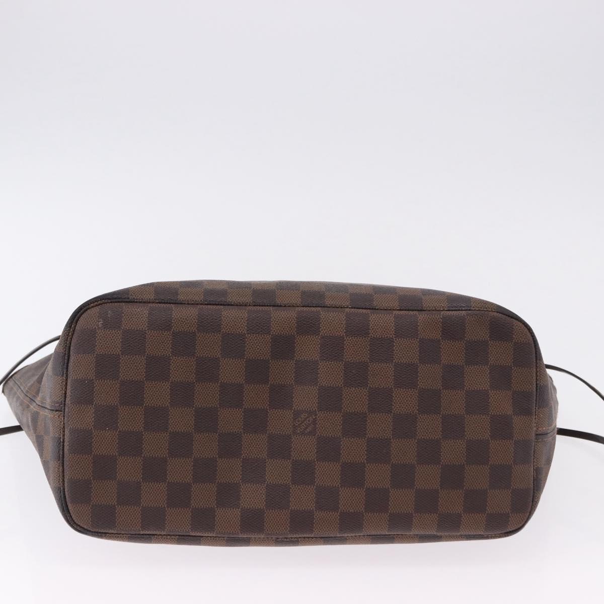 LOUIS VUITTON Damier Ebene Neverfull MM Tote Bag N51105 LV Auth ka5208