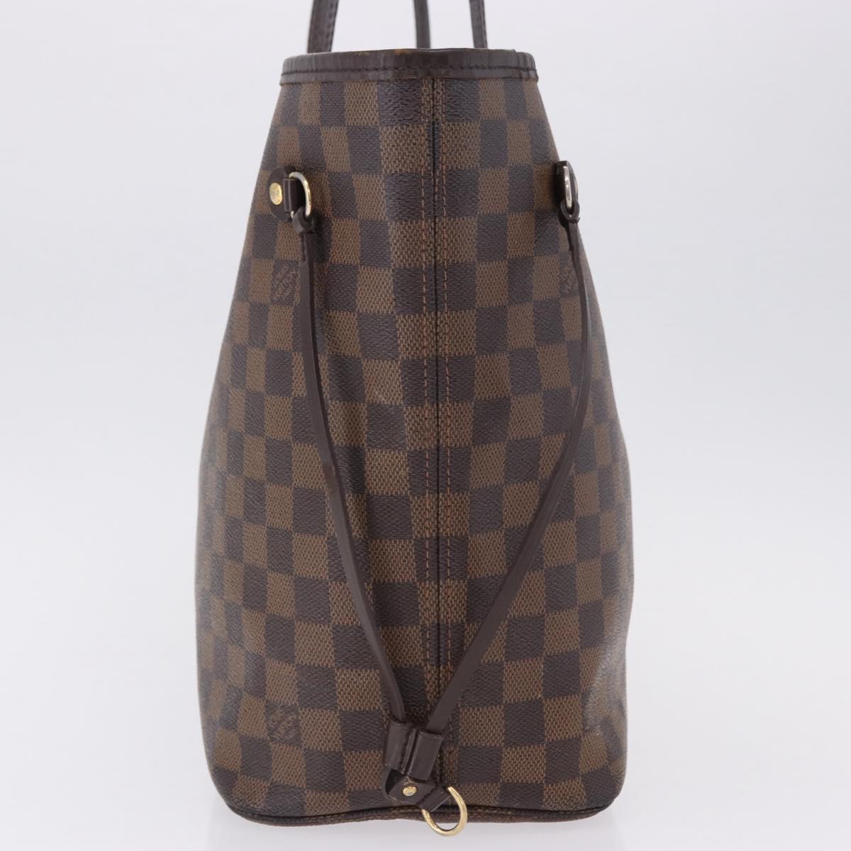 LOUIS VUITTON Damier Ebene Neverfull MM Tote Bag N51105 LV Auth ka5208