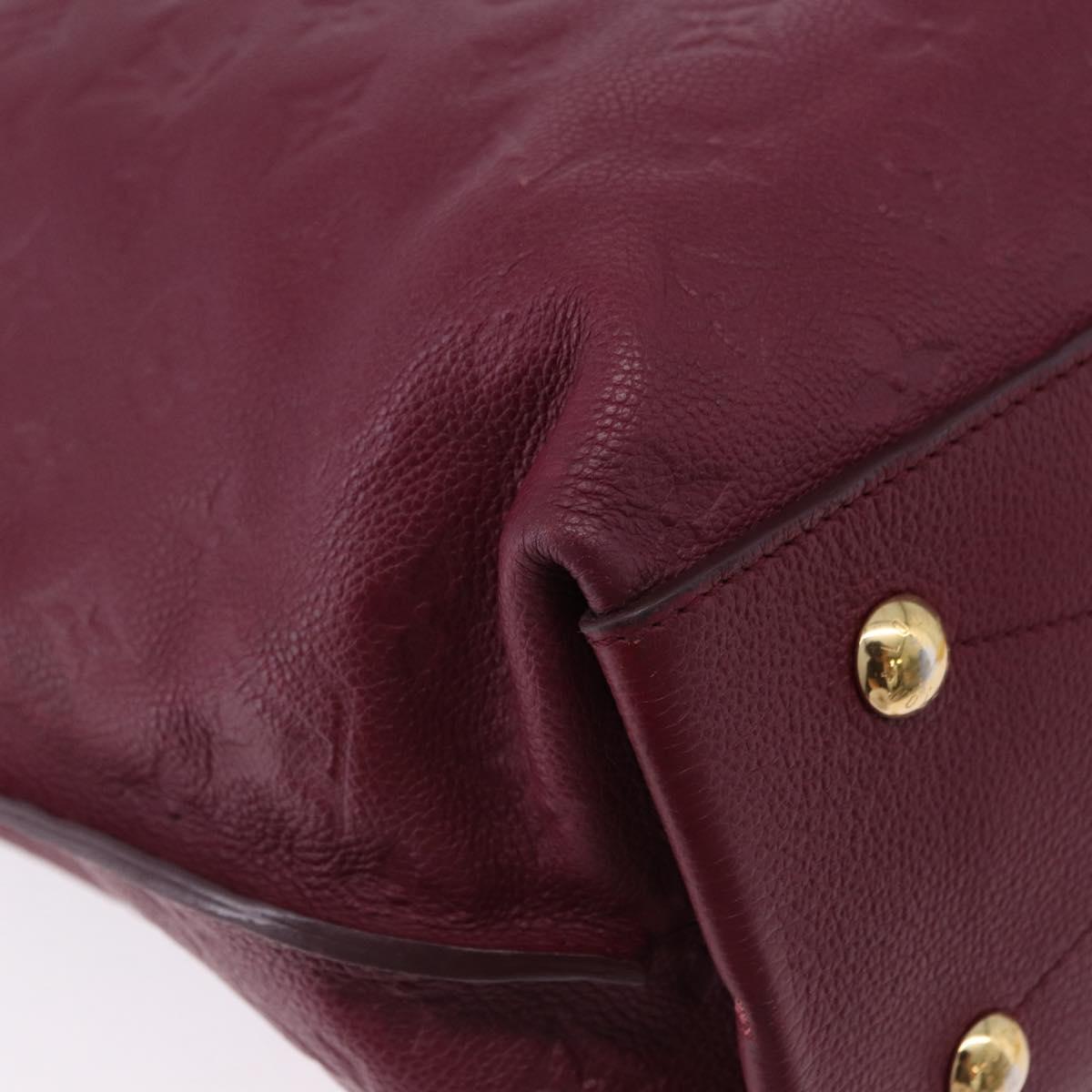 LOUIS VUITTON Monogram Empreinte Metis Shoulder Bag Wine Red M40813 Auth ka5209V