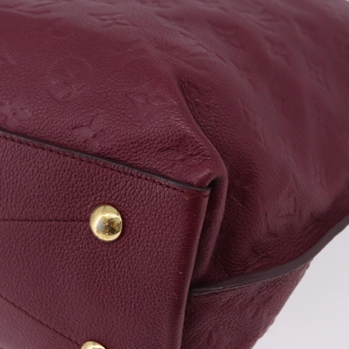 LOUIS VUITTON Monogram Empreinte Metis Shoulder Bag Wine Red M40813 Auth ka5209V
