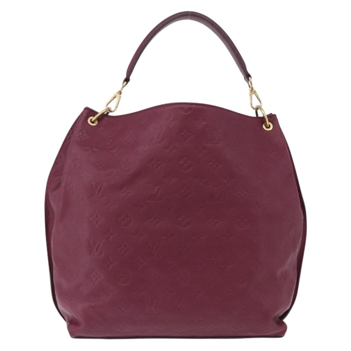 LOUIS VUITTON Monogram Empreinte Metis Shoulder Bag Wine Red M40813 Auth ka5209V