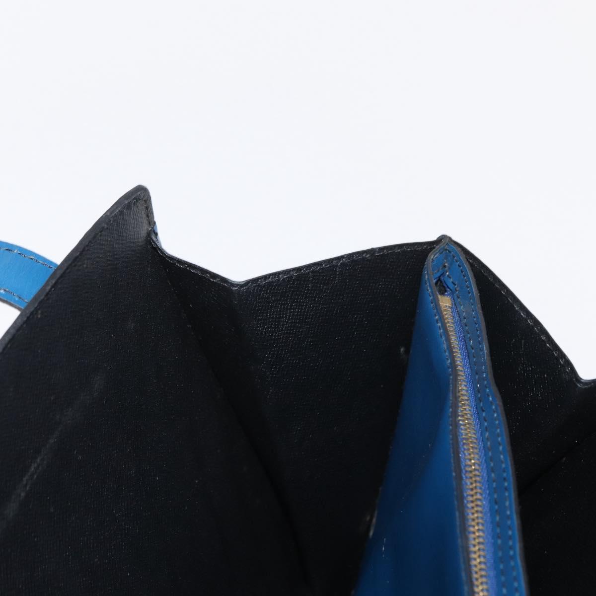 LOUIS VUITTON Epi Bicolor Varenne Hand Bag Black Blue M52385 LV Auth ka521