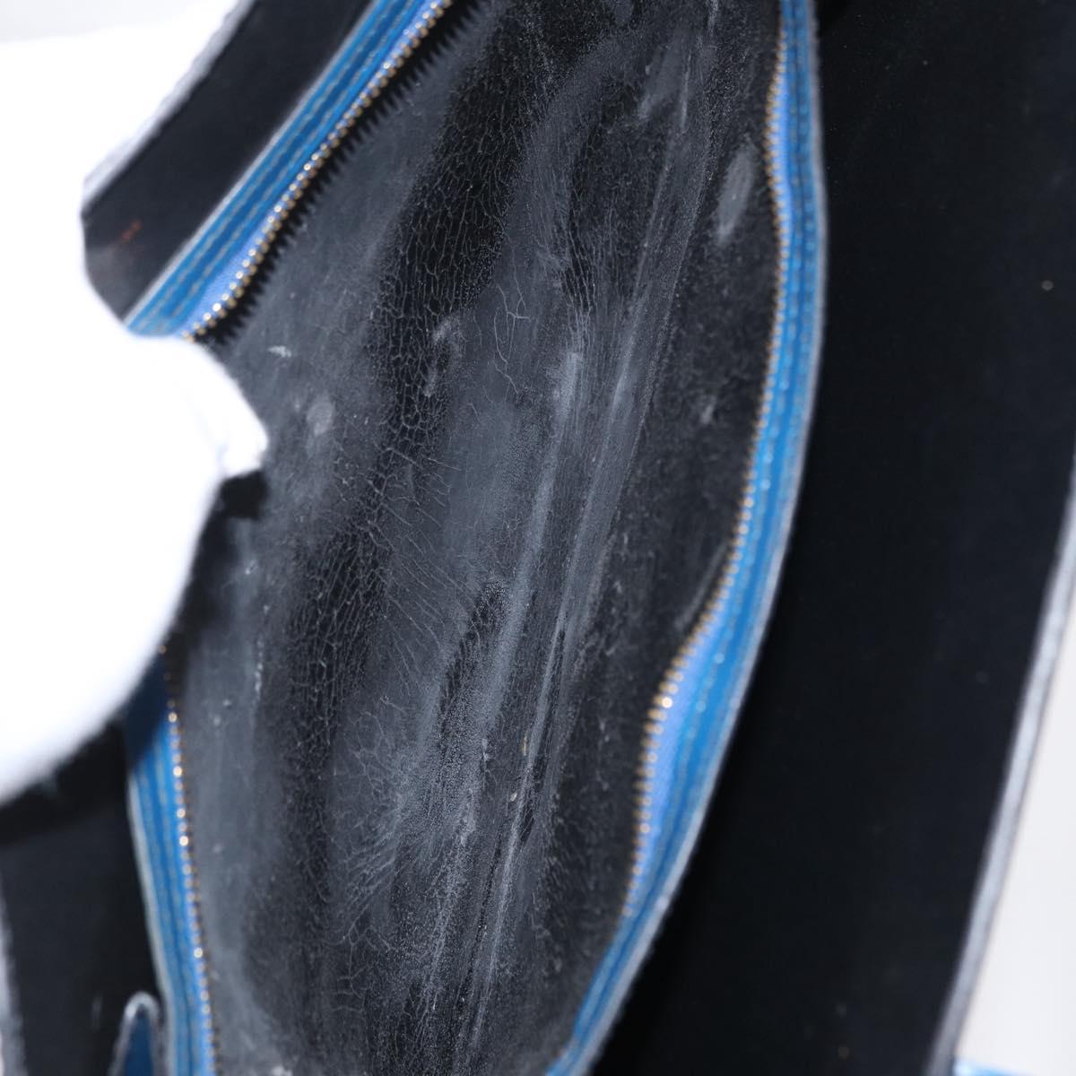 LOUIS VUITTON Epi Bicolor Varenne Hand Bag Black Blue M52385 LV Auth ka521