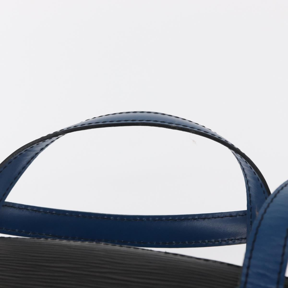 LOUIS VUITTON Epi Bicolor Varenne Hand Bag Black Blue M52385 LV Auth ka521