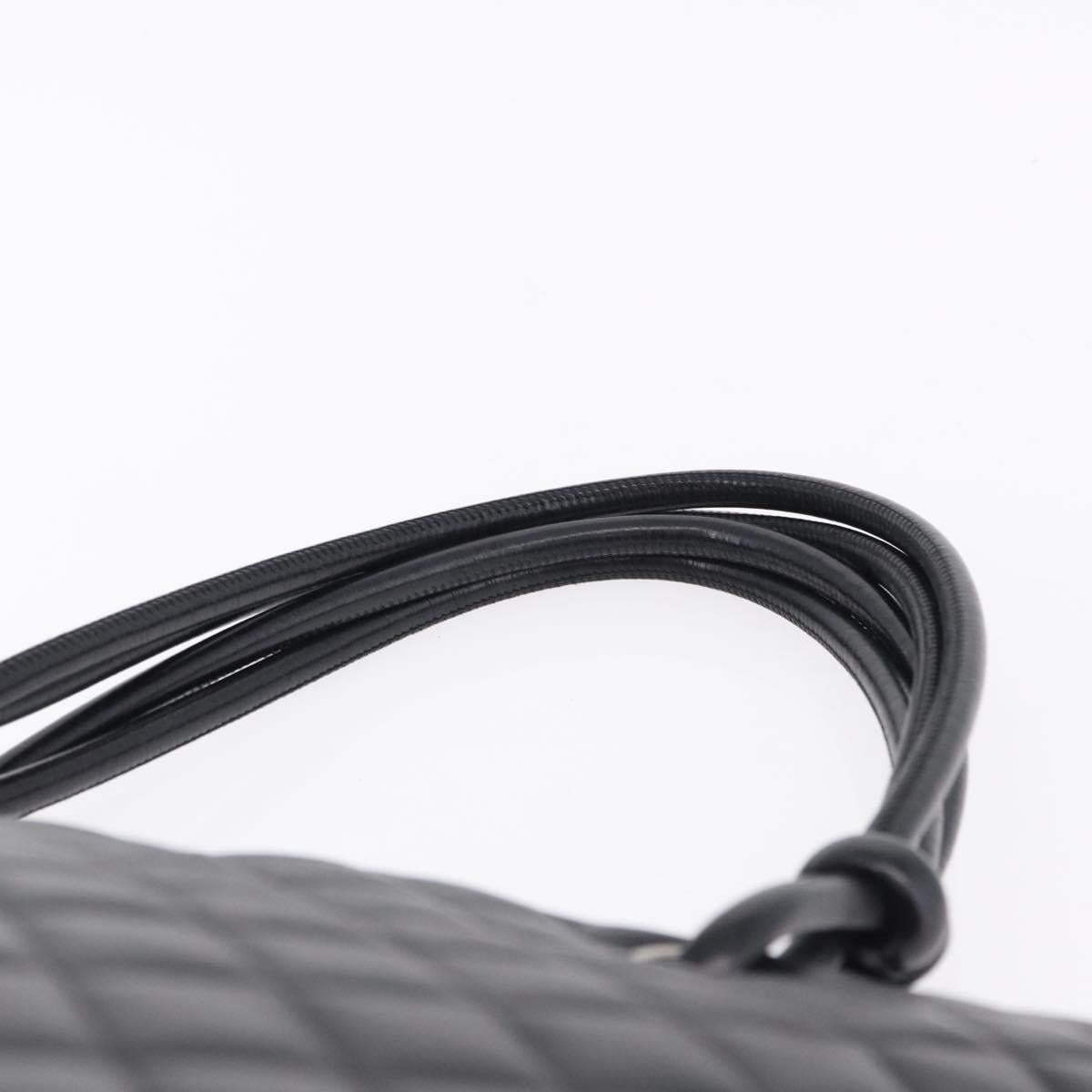 CHANEL Matelasse Cambon Line COCO Mark Tote Bag Leather Black CC Auth ka5210V