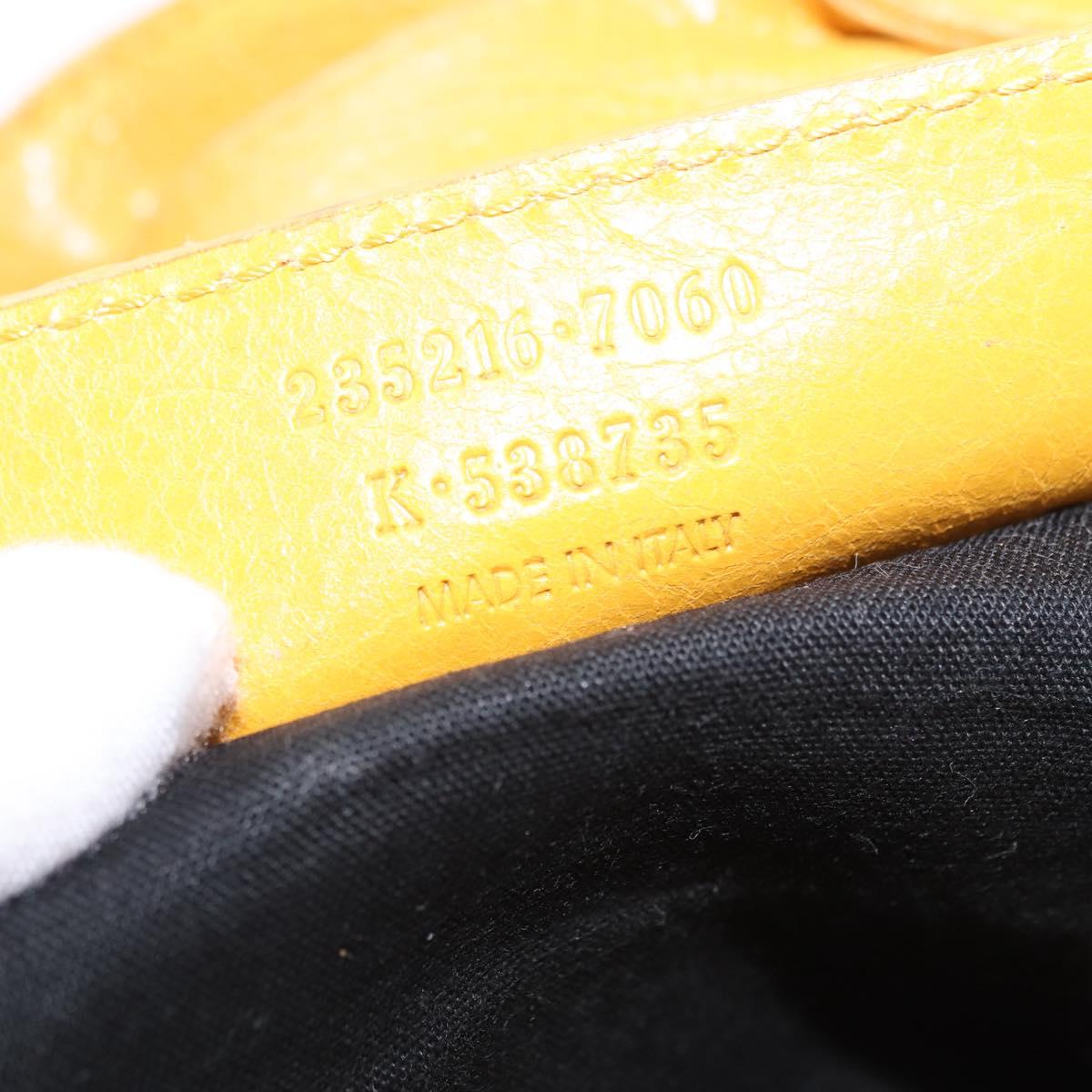 BALENCIAGA Classic Vero Hand Bag Leather 2way Yellow 235216 Auth ka5212A