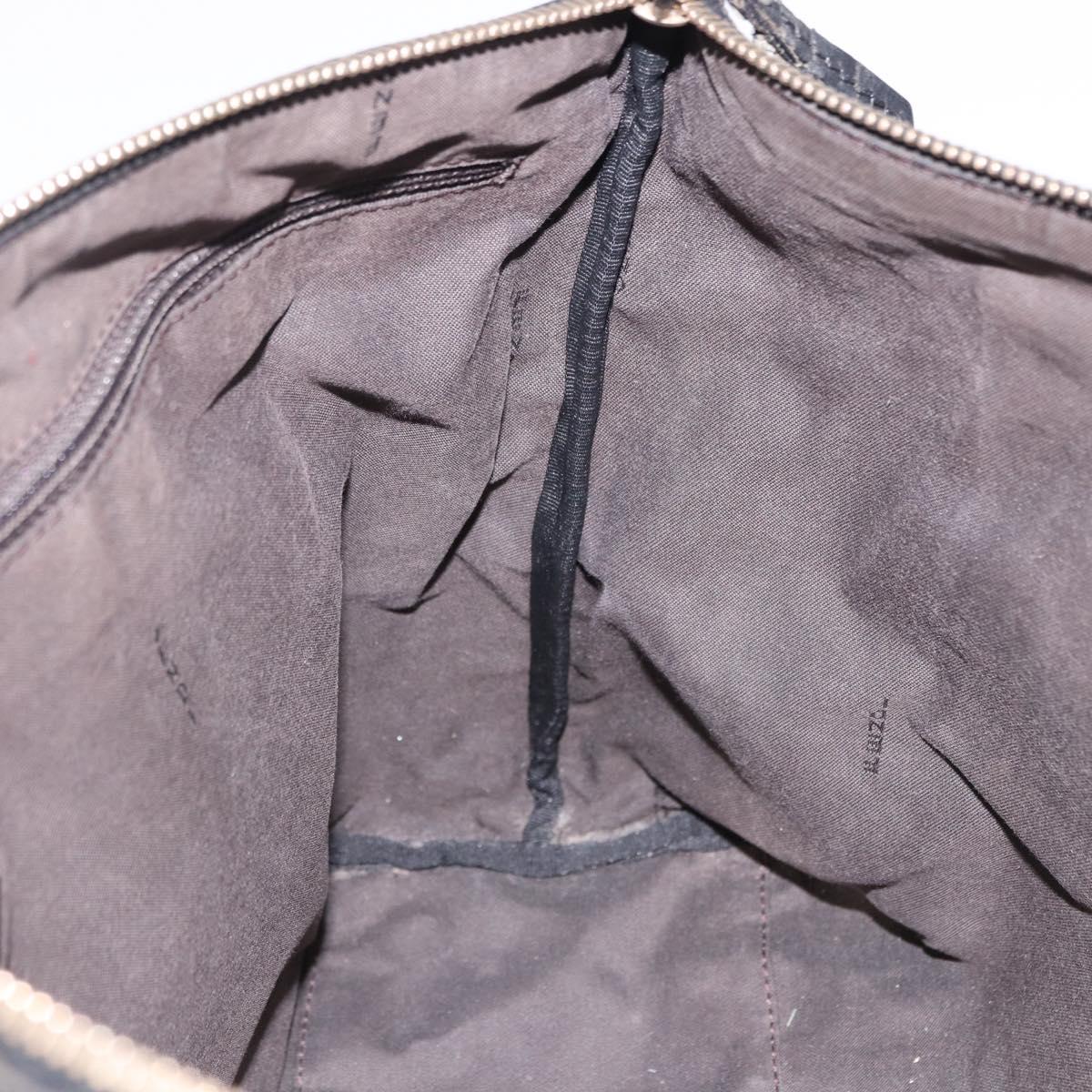 FENDI Zucchino Canvas Tote Bag Black Gold Auth ka5213