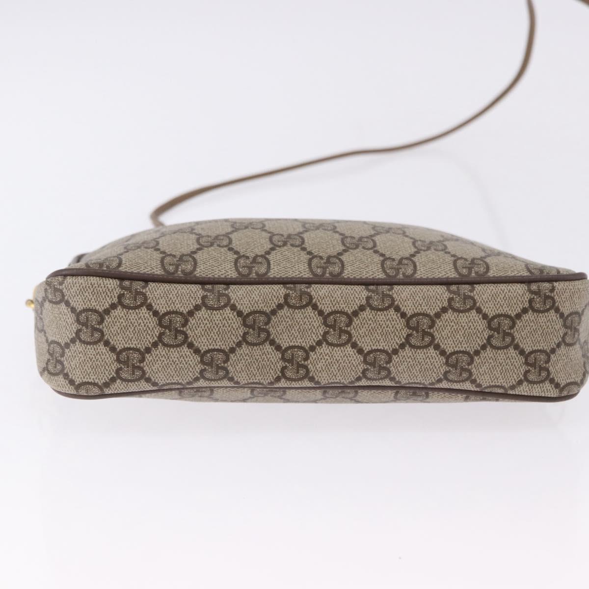 GUCCI GG Supreme Shoulder Bag PVC Beige Gold 97 02 068 Auth ka5227