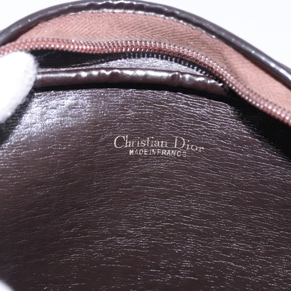 Christian Dior Trotter Canvas Shoulder Bag Beige Gold Auth ka5228