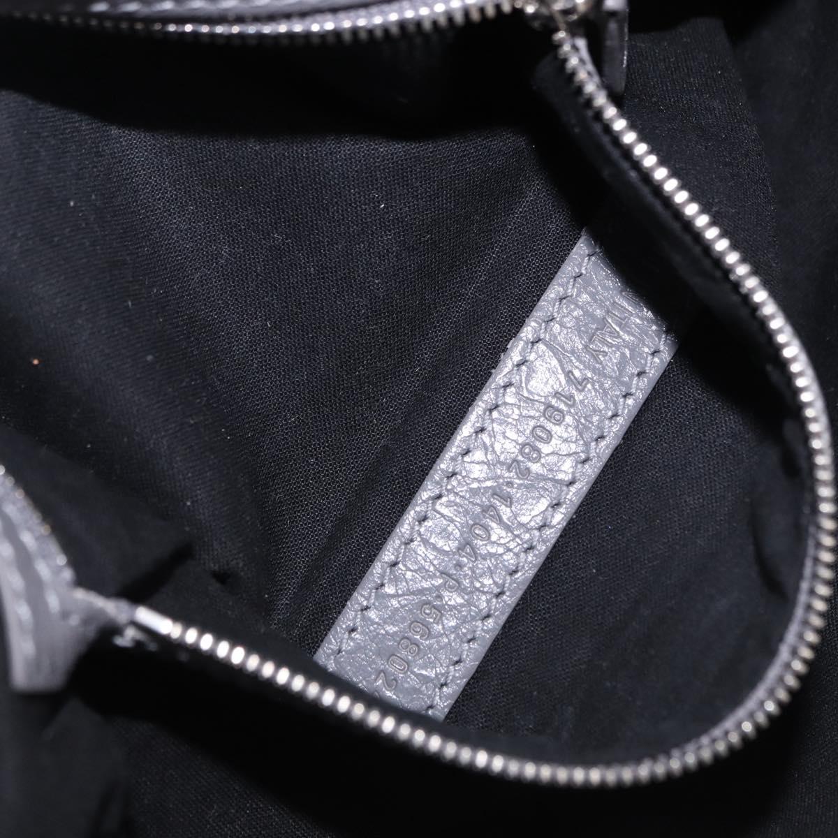 BALENCIAGA Le Cagole Shoulder Bag Leather 2way Gray Silver 719082 Auth ka5229A