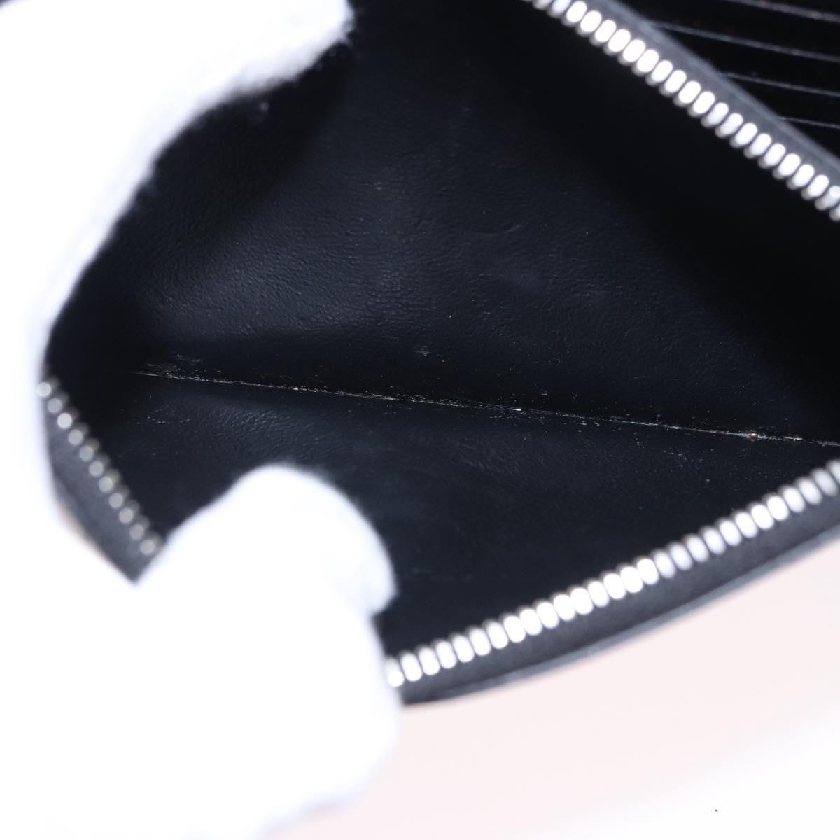SAINT LAURENT Kate Tassel Chain Bag Leather embossed Black Silver Auth ka5230A