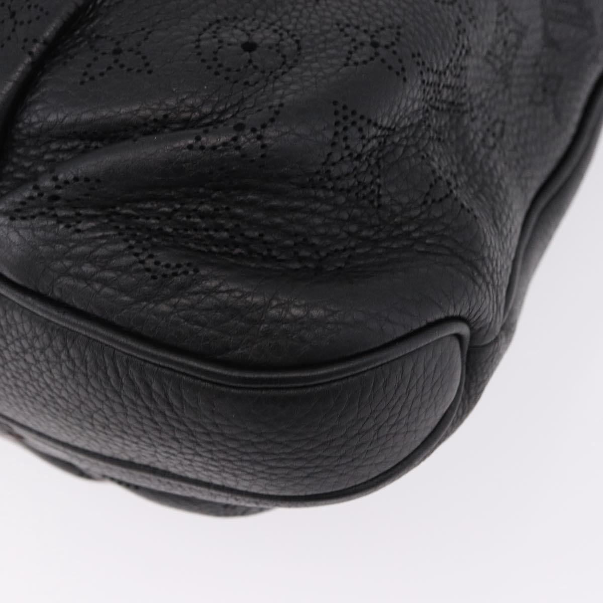 LOUIS VUITTON Mahina Serene PM Shoulder Bag Leather Black M94035 LV Auth ka5231V