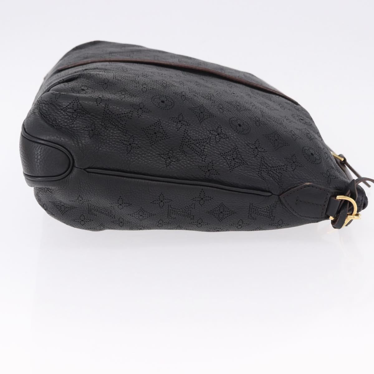 LOUIS VUITTON Mahina Serene PM Shoulder Bag Leather Black M94035 LV Auth ka5231V