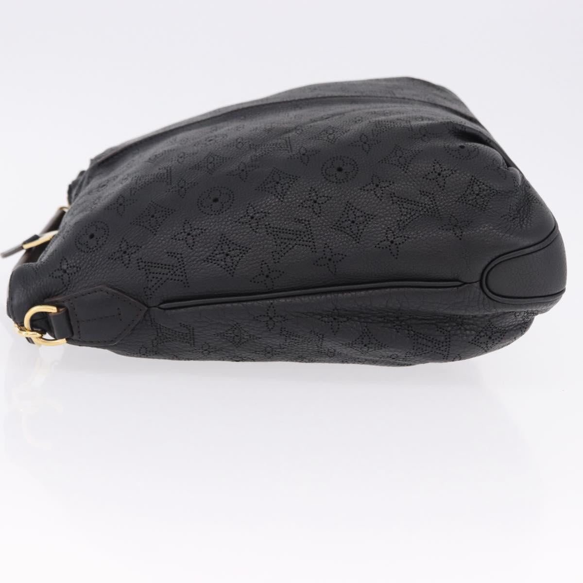 LOUIS VUITTON Mahina Serene PM Shoulder Bag Leather Black M94035 LV Auth ka5231V