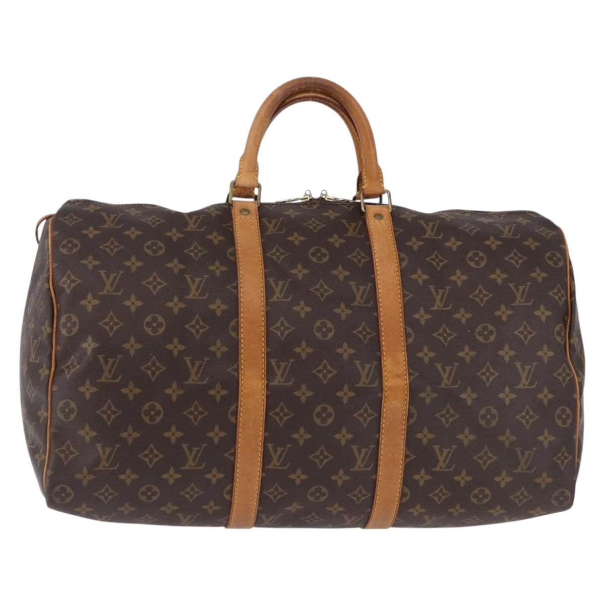LOUIS VUITTON Monogram Keepall 50 Boston Bag M41426 LV Auth ka5233