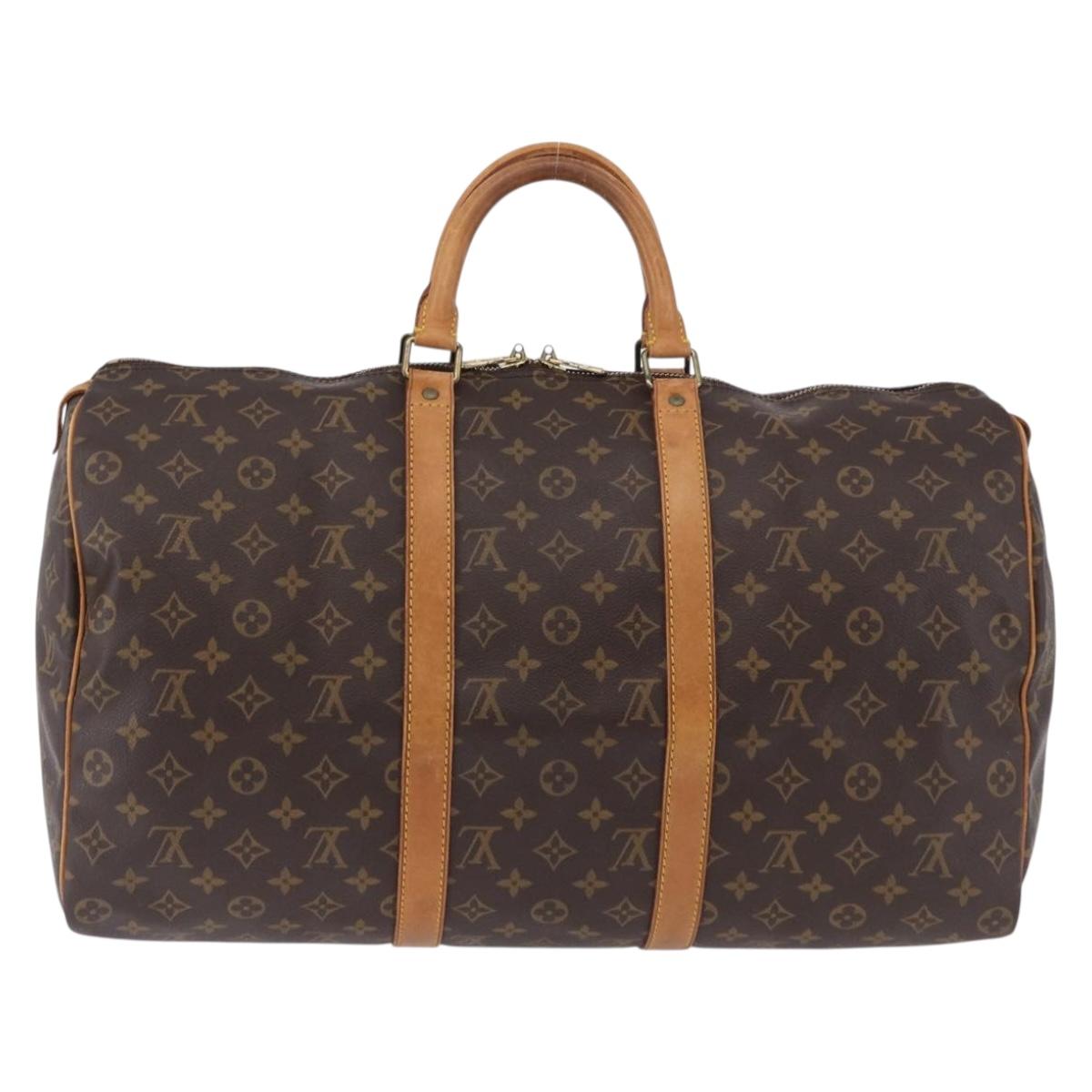 LOUIS VUITTON Monogram Keepall 50 Boston Bag M41426 LV Auth ka5233