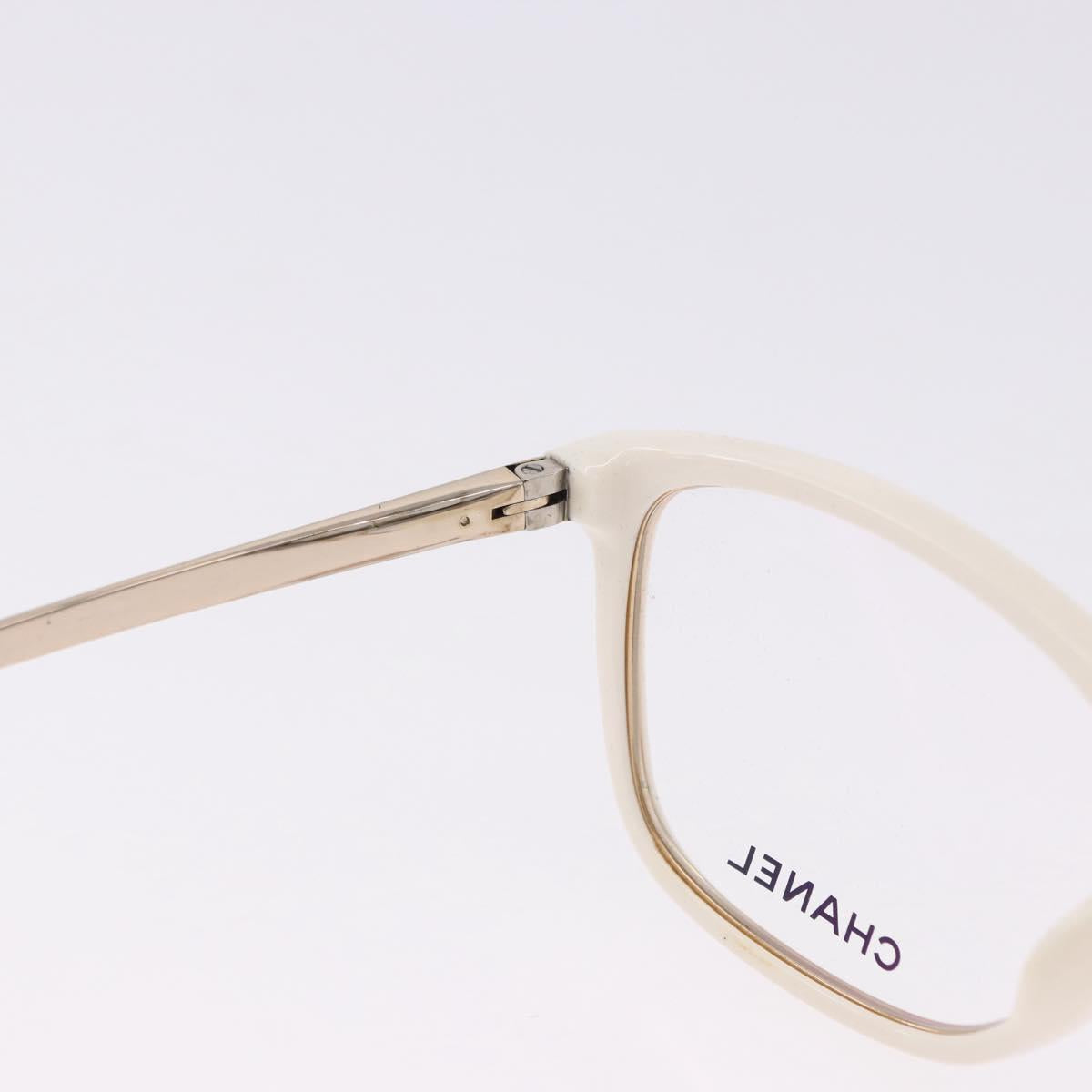 CHANEL Sunglasses plastic White CC Auth ka5239