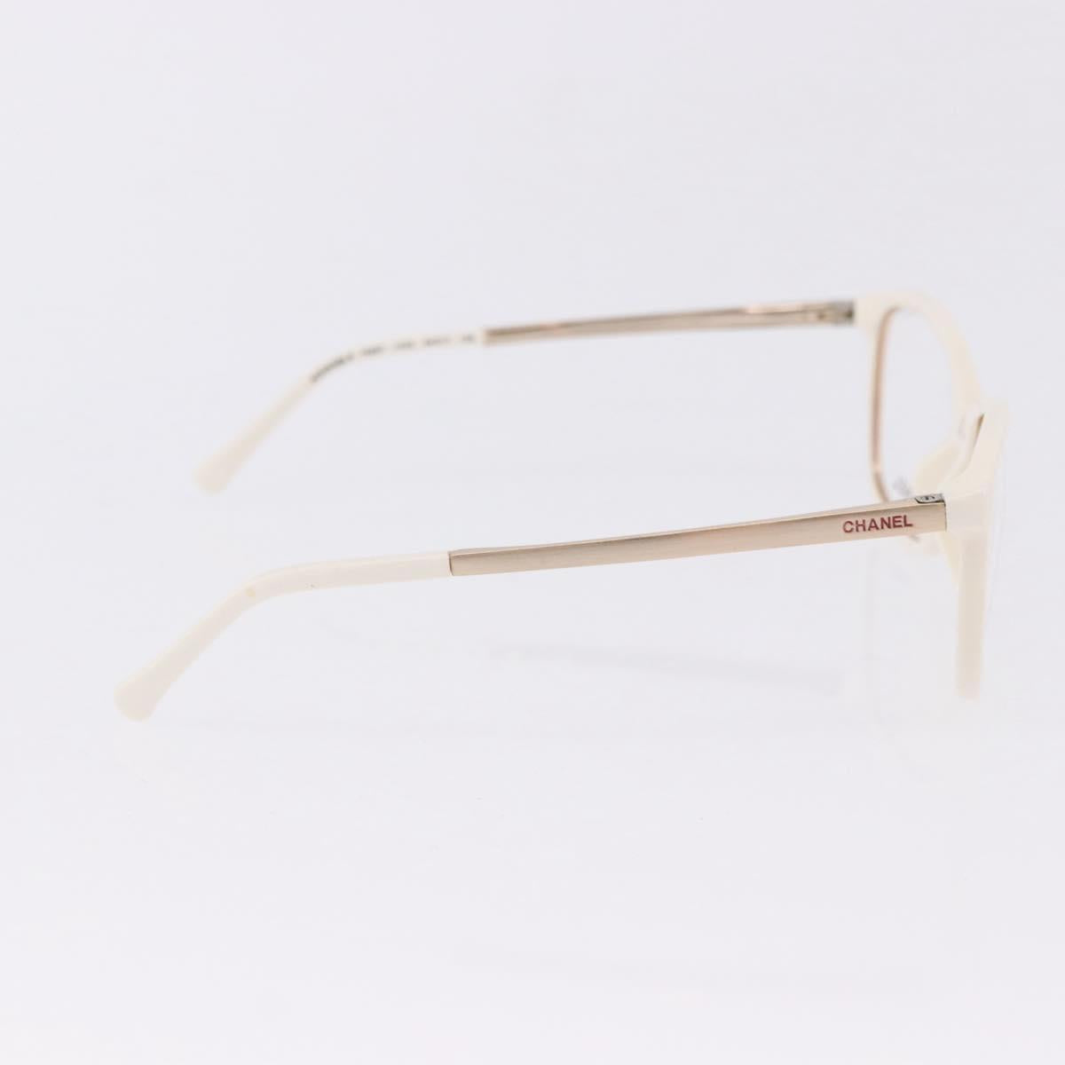 CHANEL Sunglasses plastic White CC Auth ka5239