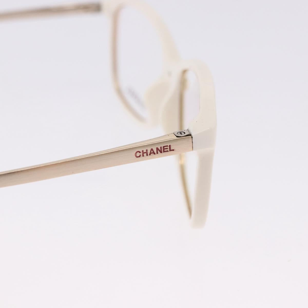 CHANEL Sunglasses plastic White CC Auth ka5239