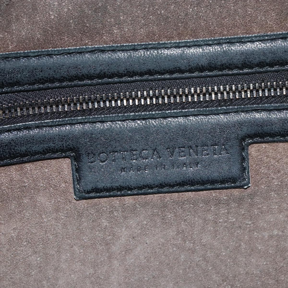 BOTTEGA VENETA INTRECCIATO Shoulder Bag Leather Black Auth ka524