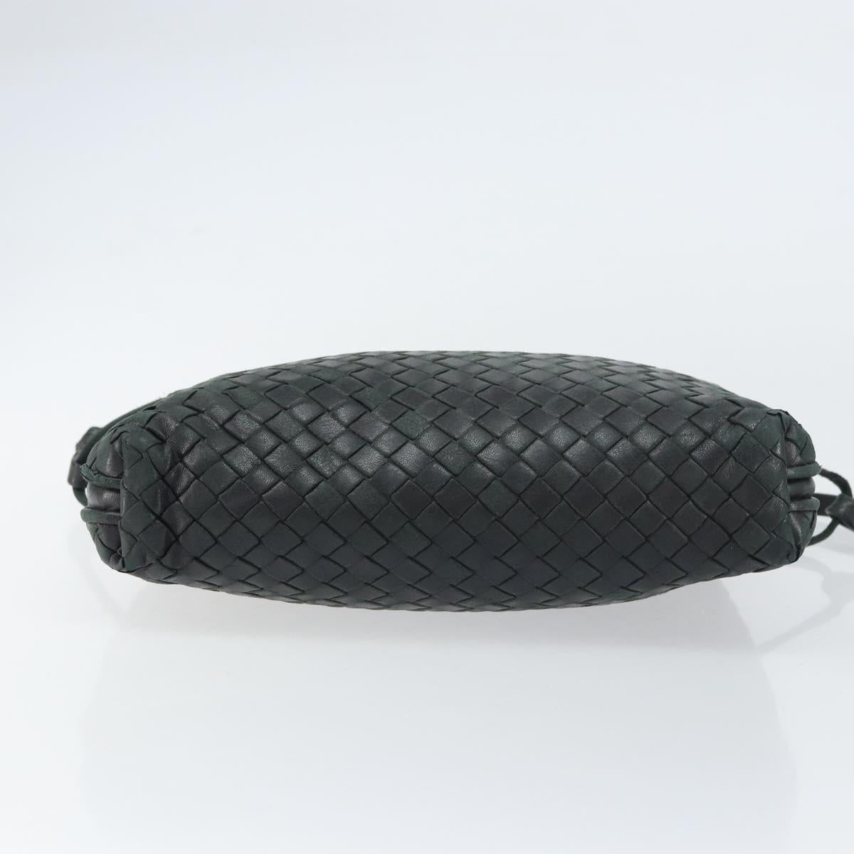 BOTTEGA VENETA INTRECCIATO Shoulder Bag Leather Black Auth ka524